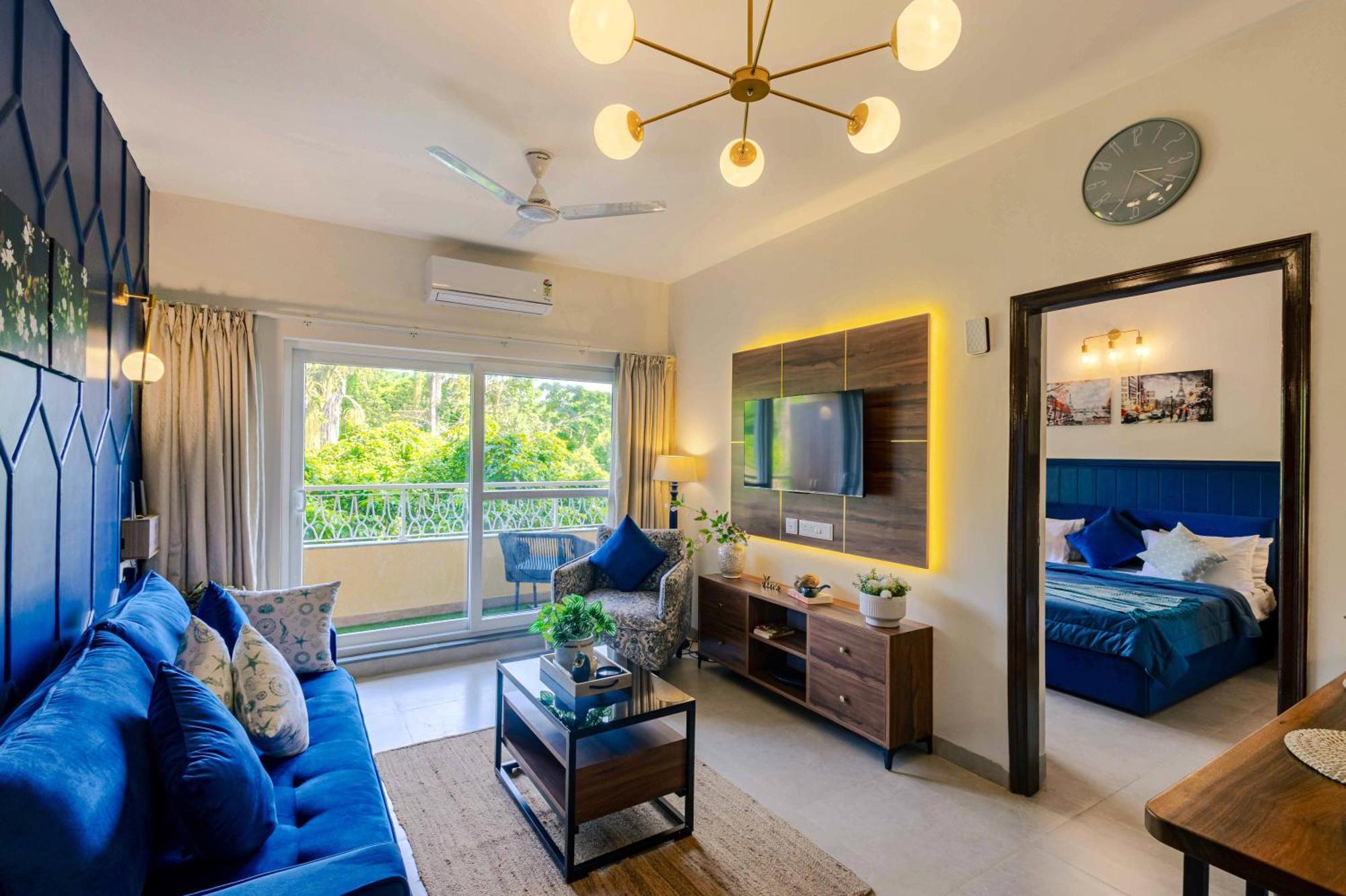Alaya Stays 1 Bhk With Balcony & Pool - Veera Marina Candolim Buitenkant foto